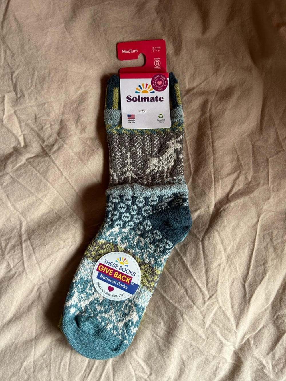 NWT solmate cotton crew socks